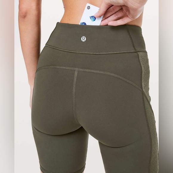 Lululemon Strength & Sweat Short *8" in Dark Olive Sz. 6 - Picture 6 of 7